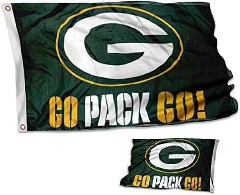 Green Bay Packers Double Sided Go Pack Go Flag in Saudi Arabia