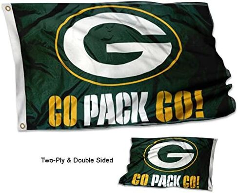 Green Bay Packers Double Sided Go Pack Go Flag in Saudi Arabia