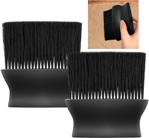 LLMISX قطعتان من فرشاة الحكم، فرشاة البيسبول المنزلية، فرشاة تروس رياضية ذات شعيرات ناعمة مع مقبض بلاستيكي لمعدات حكم البيسبول البيسبول (أسود) in Kuwait