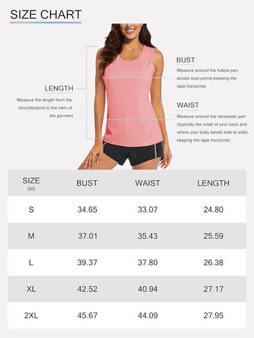 MAGCOMSEN Women's Sleeveless Workout Shirts UPF 50+ Dry Fit Running Wicking Tank Tops Athletic Gym Summer Tops in Kuwait