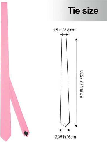 Junmaxroad Skinny Black Ties For Men Solid Pure Color Formal Slim Neckties 2.35" (6CM) Men's Ties in Kuwait