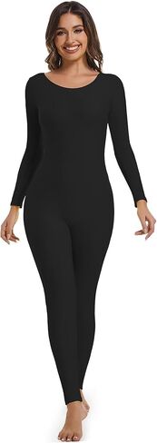Aoylisey Adult Long Sleeve Plus Size Unitard for Women One Piece Dance Bodysuits 1201 in Saudi Arabia