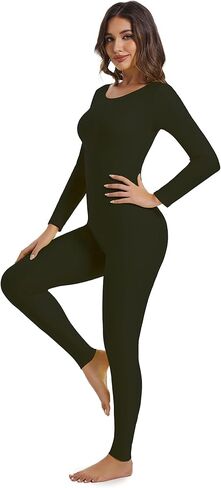 Aoylisey Adult Long Sleeve Plus Size Unitard for Women One Piece Dance Bodysuits 1201 in Saudi Arabia