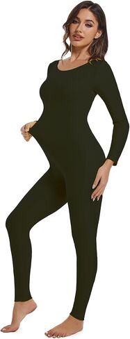 Aoylisey Adult Long Sleeve Plus Size Unitard for Women One Piece Dance Bodysuits 1201 in Saudi Arabia