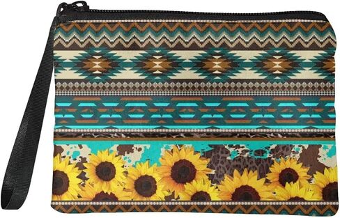 GIFTPUZZ Cute Coin Purse for Women Microfiber Fleece Portable Wristlet Pouch Change Cards Holder Zip Wallet in Kuwait