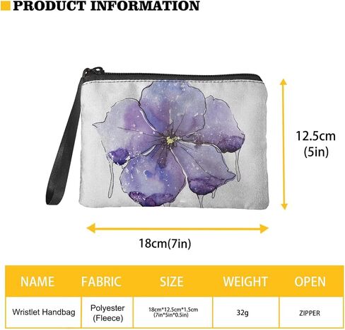 GIFTPUZZ Cute Coin Purse for Women Microfiber Fleece Portable Wristlet Pouch Change Cards Holder Zip Wallet in Kuwait