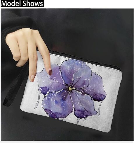 GIFTPUZZ Cute Coin Purse for Women Microfiber Fleece Portable Wristlet Pouch Change Cards Holder Zip Wallet in Kuwait
