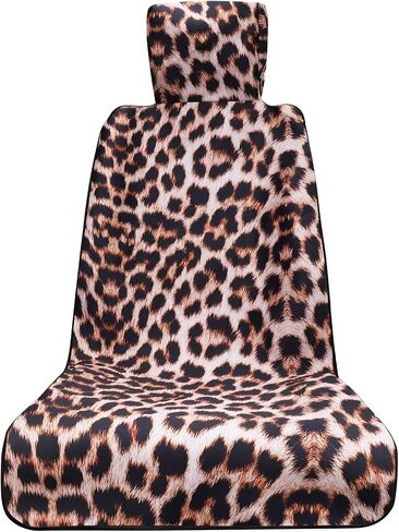 YR Universal Fit Waterproof Stain Resistant Car Seat Cover, Non-Slip Neoprene Car Seat Covers for Sedan, SUV, Van, Truck, Front Seat Protector, Protect Your Leather & Cloth Seats (Leopard) in Saudi Arabia