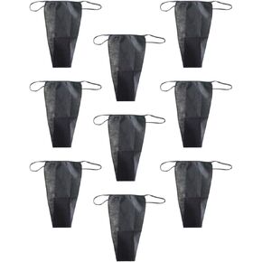 T String Thong 100Pcs Disposable Thong Panties Spa T Thong Underwear G- String Underwear for Spray Tanning Waxing Salon Hospital Massage Treatments Black T Back Thongs