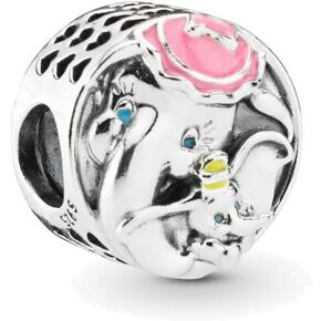 Flying Dumbo and Mrs. Jumbo Charm Authentic Sterling Silver Lucy Elephant Beads fit European Bracelets