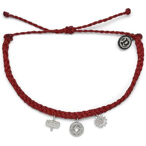 Pura Vida Silver or Gold Happy Camper Bracelet - 100% Waterproof, Adjustable Band - Brand Charm