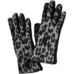Mud Pie womens Initial Leopard Glove