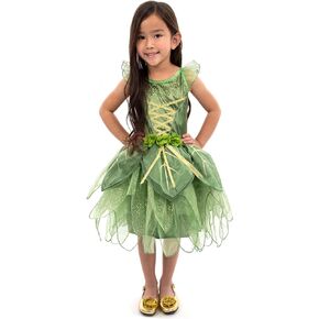 Little Adventures Pixie Tinkerbell Princess Dress Up Costume - Machine Washable Child Pretend Play Dress with No Glitter