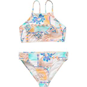 O'NEILL Girl's High Neck Swimsuit - Swim Set for Girls with Matching Bikini Top and Bottom