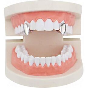 canjoyn 2PC Vampire Dracula Grillz Cap for Your Teeth Grillz Men Women Hip Hop Jewelry Gift Cosplay Accessory