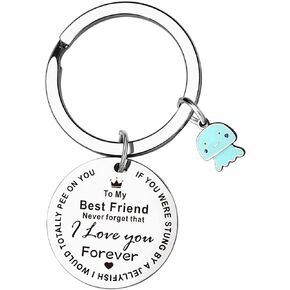 Funny Gift Friendship Gifts Best Friend Keychain If You Were Stung By A Jellyfish Keyring Birthday Graduation Christmas Gifts