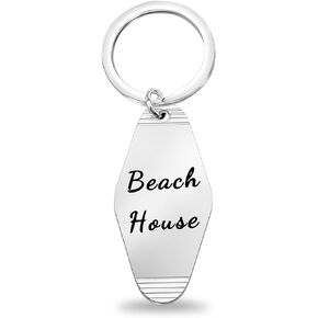TGBJE Key To The Beach House Gift For New Home Beach Theme Keychain Beach House Owner Gift Vintage Motel Inspired Keychain