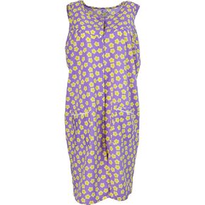 Sindrella Women's Sleeveless House Dress Duster Robe, Snap Front, Pockets