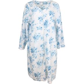 Elegant Emily Women's Fleece Zipper Front Duster Robe
