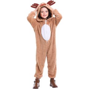 Seasons Christmas Costume Reindeer Child Costume Unisex Deer Animal Onesie Party Jumpsuit in Kuwait