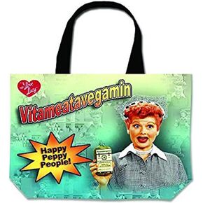 I Love Lucy Large Tote Bag Vitameatavegamin