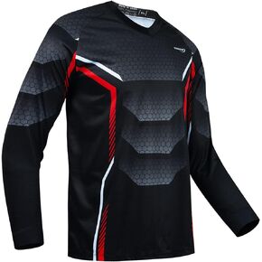 Hotlion Men's Mountain Bike Shirts Long Sleeve MTB Off-Road Motocross Downhill Cycling Jersey Top