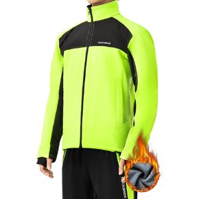 ROCKBROS Cycling Jackets for Men Winter Bike Jackets Thermal Windproof Jacket Cold Weather Cycling Hiking
