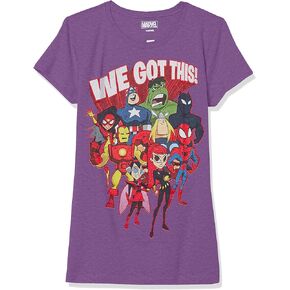 Marvel Girl's We Got This T-Shirt, Pur Berry, Large
