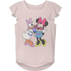 Disney Characters Just Girl's Flutter Sleeve Tee