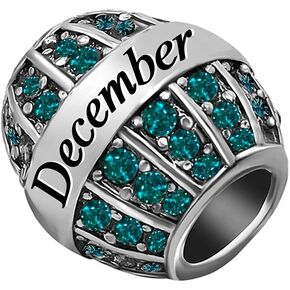 JMQJewelry قلب الحب عيد ميلاد جوهرة يناير-ديسمبر شهر كريستال المرأة الخرزة سحر للأساور عيد الميلاد عيد الهالوين عيد الشكر in Kuwait