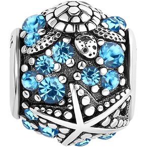 نجم البحر شل السلاحف المحيط الأزرق سحر الفضة الاسترليني لسوار in Kuwait