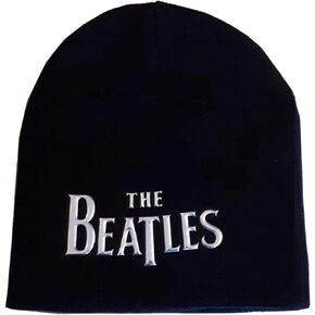 Beatles Beanie Sonic Silver Drop T Logo Knit Skully Hat, Black