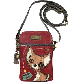 Chala Chihuahua Cellphone Crossbody Handbag - Convertible Strap Chihuahua Mom