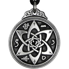 Pewter Talisman for Poets Writers and Actors Pentacle Pendant - 1.25 Inch Diameter