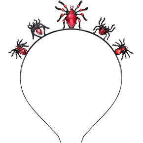 عصابة رأس للهالوين من FAERLIIRY للنساء، عصابة رأس على شكل قرن الشيطان اللامع، ملحقات طوق الشعر التنكرية in Kuwait