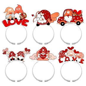 6pcs Valentine's Day Headband, 6 Styles Cupid Hair Hoop Valentine's Day Heart Hair Band Love Headband Head Boppers Headband Decorations for Valentine's Day Wedding Hair Accessories