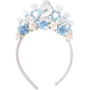 Snowflake Ice Queen Crown Tiara - 1st Birthday Tiara Crown,Snow Queen Tiara Alice Band Headband, Party Props, Girl Gifts in Kuwait