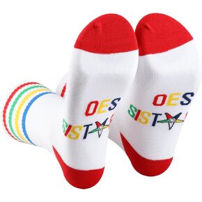 PXTIDY 2 Pairs OES Sistars OES Socks OES Sorority Gift OES Sisterhood Gift Sorority Sister OES Socks For Women