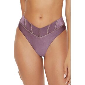 BECCA Color Sheen Bikini Bottom, High Waisted, Swimwear Separates for Women