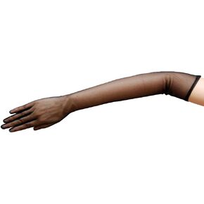 ZAZA BRIDAL 19.5" Long Gorgeous Sheer Gloves Tricot Slip-on 12BL