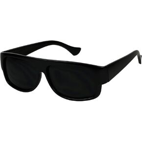 ShadyVEU Rectangular Dark Lens Sunglasses UV Protection Spring Hinge Classic Eazy E Old School Flat Top