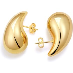 Sonateomber Gold Crystal Hoop Huggie Earrings for Women Girls - Trendy Unique Sparkly Rhinestone CZ Thick Earings Hypoallergenic Wedding Prom Bridal Fashion Fairy Jewelry Gift