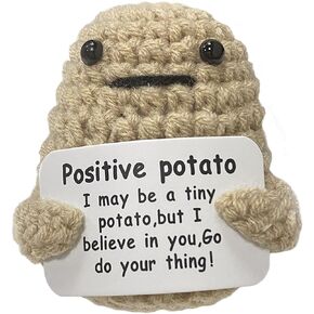 Funny Positive Carrot Crochet Wool Cute Mini Happy Carrot with Positive Card for Encouragement Gifts Birthday Gifts Party Decoration