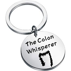 FEELMEM Gastroenterologist Gift Proctologist Gift The Colon Whisperer Keychain Funny Proctology Gift