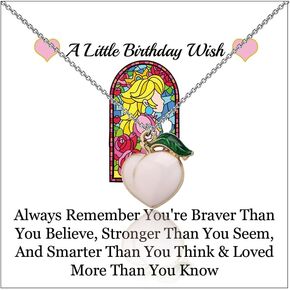 Peach Inspired Necklace Princess Birthday Gift Peach Birthday Wish Necklace Peach Party Gift
