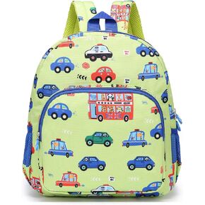 willikiva Little Childrens Toddler Bags Cute Bus kids Backpack for Kids Boys and Girls to Travel School Backpack (Green)