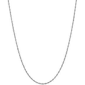 Sterling Silver Twisted Curb Link Chain Water wave chain Replacement Necklace Simple Slim for Pendant