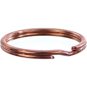CleverDelights 1" Key Rings - Rose Gold Color - 50 Pack - Strong Split Key Rings