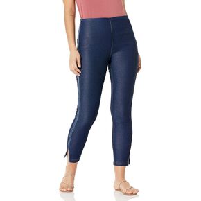 Lyssé Women's Toothpick Crop Pattern (Plus Size), Indigo, XS