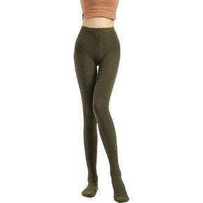 Sahabowi Women's Cashmere Sheer Tights, Knitted Combed Cotton Stockings, High Flexible Spandex Soft Fluffy Pantyhose